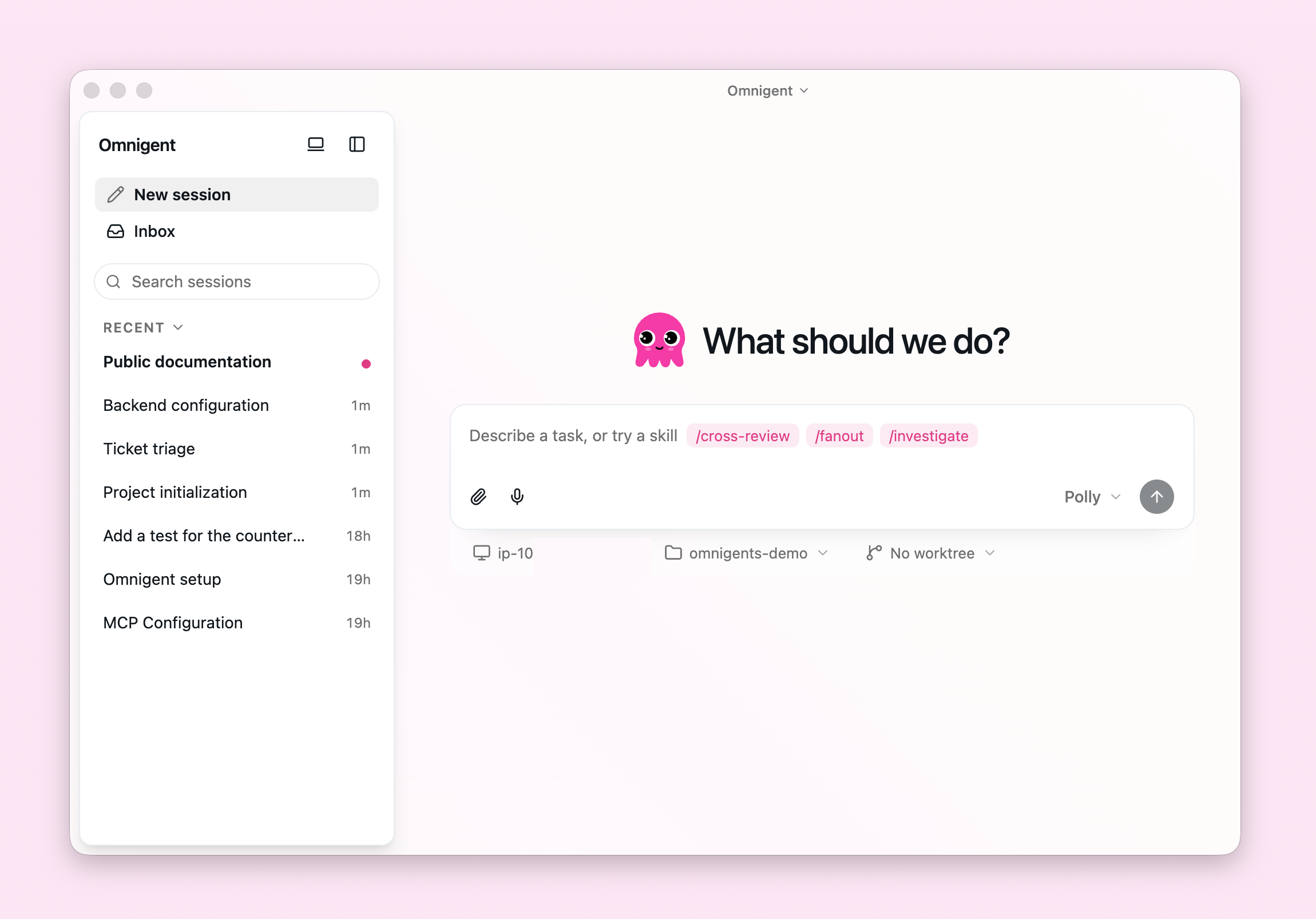 Omnigent native desktop app